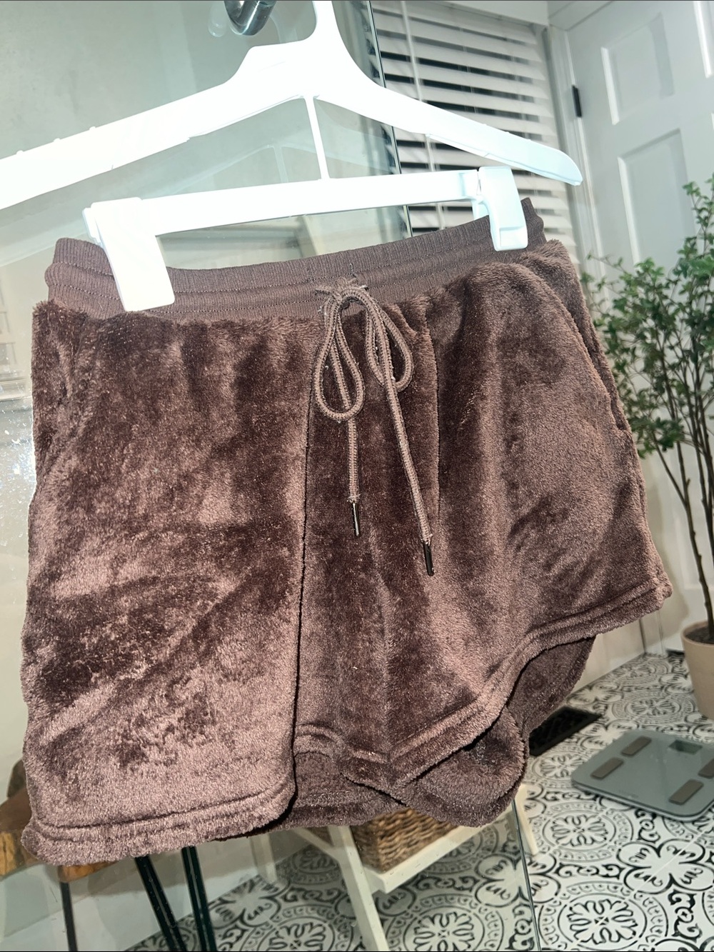 Cozy Plush Women's Brown Lounge Shorts
